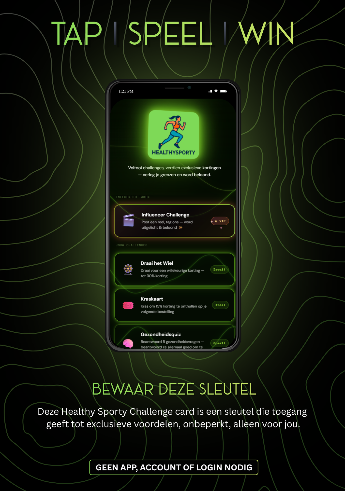 Healthy Sporty Instruction Card — Back