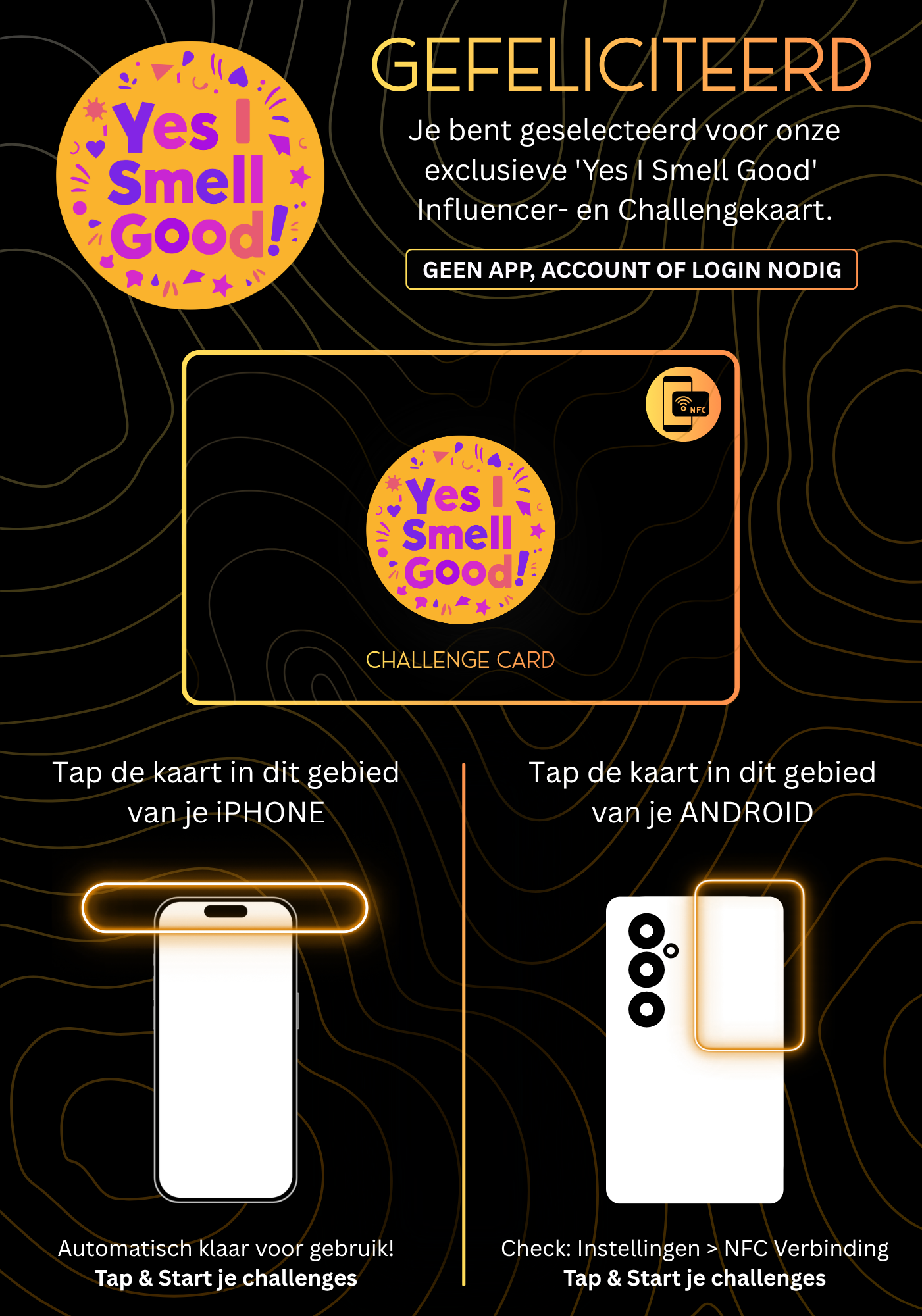 Yes I Smell Good Instruction Card — Front